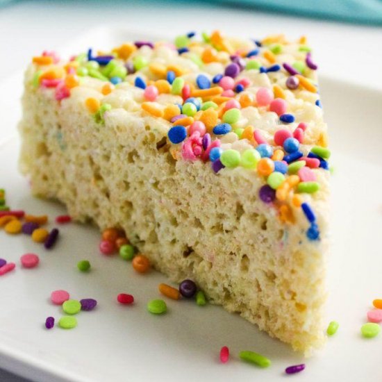 Cake Batter Rice Krispie Treats