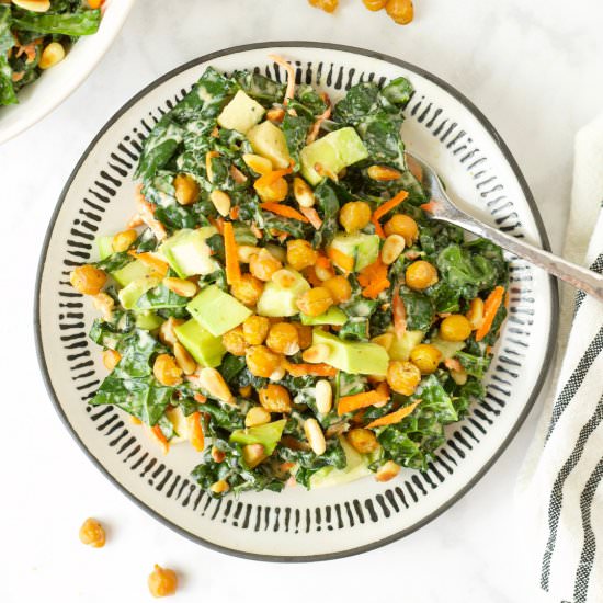 Crispy Chickpea Kale Salad