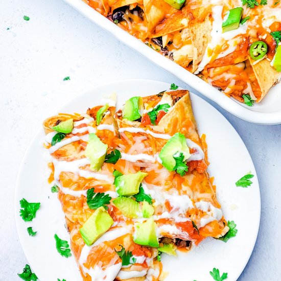 Easy Cheesy Chicken Enchiladas