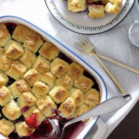 Plum Blueberry Cobbler