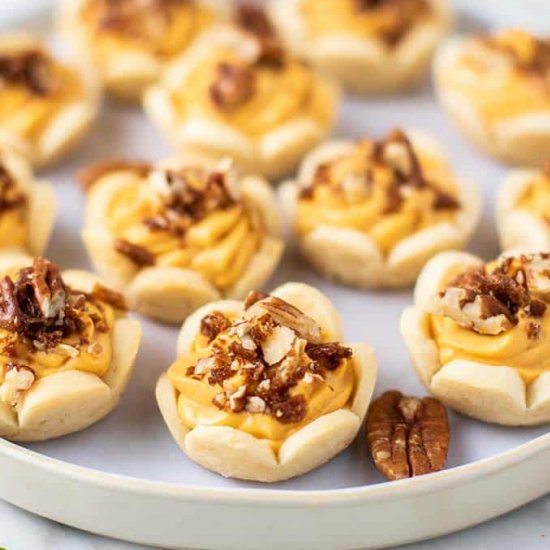 Mini Pumpkin Pies with Pecans