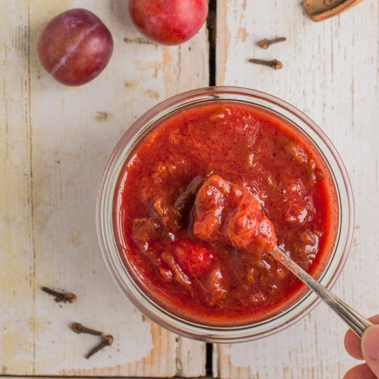 Spiced Low Sugar Plum Jam