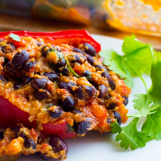 Mexican Black Bean Stuffed Peppers