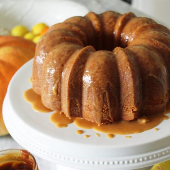 Brown Sugar Pound Cake with Caramel