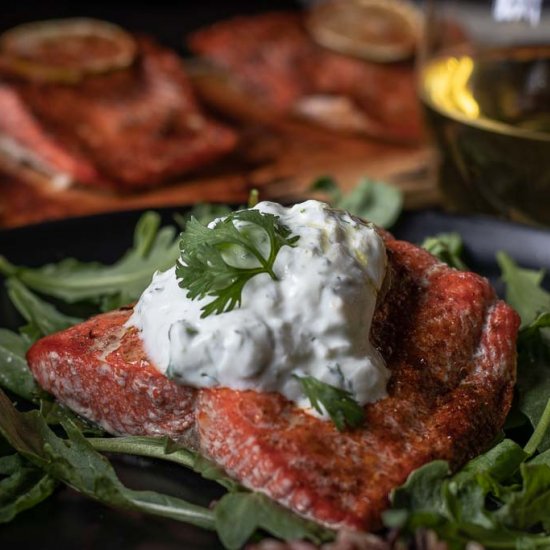 Oven Baked Cedar Plank Salmon