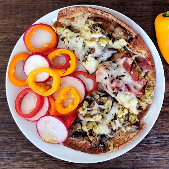 Pita Bread Breakfast Pizza