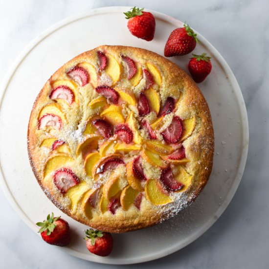 Strawberry Peach Cake