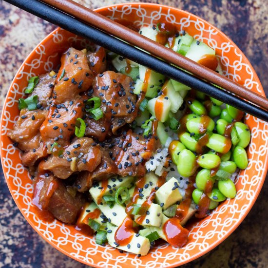 Salmon Miso Poke Bowl