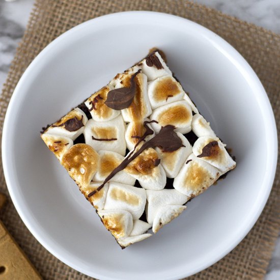 Vegan S’mores Brownies