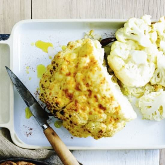 White wine steamed cauliflower