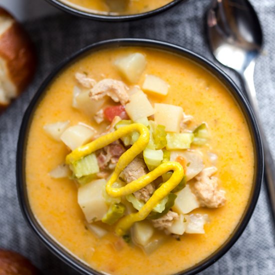 Bacon Turkey Cheeseburger Soup