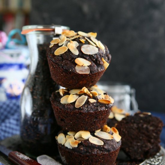 Black Rice Banana Muffins with Chia