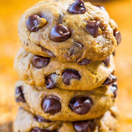 Pumpkin Chocolate Chip Cookies