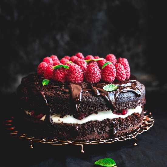 Chocolate raspberry cake