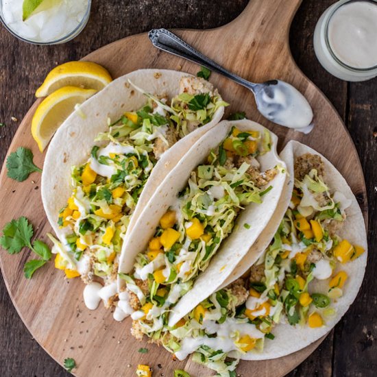 Fish Tacos with Lemon Aioli