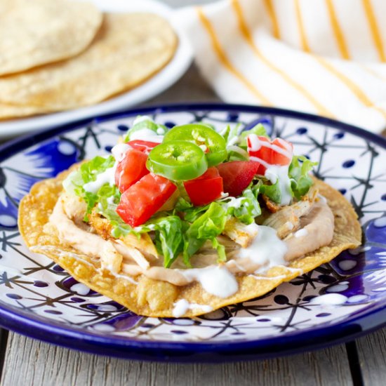 Easy Chicken Tostadas