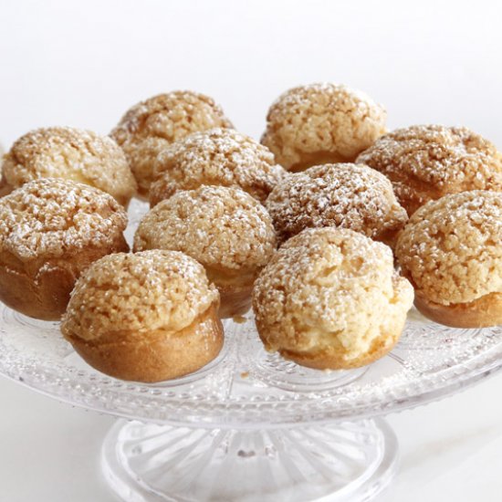 Pecan and Vanilla Cream Puffs