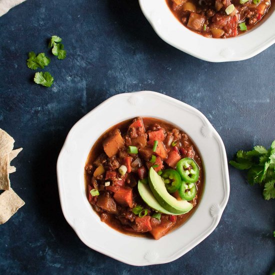 Paleo Pumpkin Turkey Chili