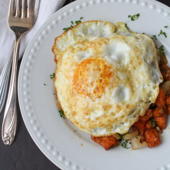 Sweet Potato Hash and Eggs