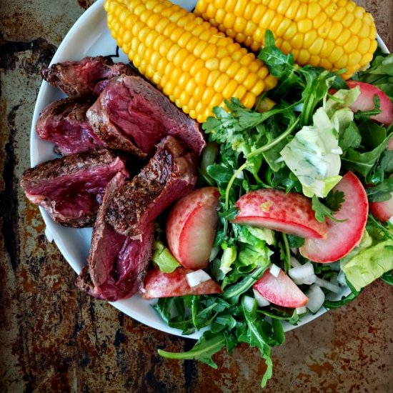 Dinner In 15 Minutes: Filet & Salad