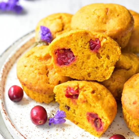 Pumpkin cranberry muffins