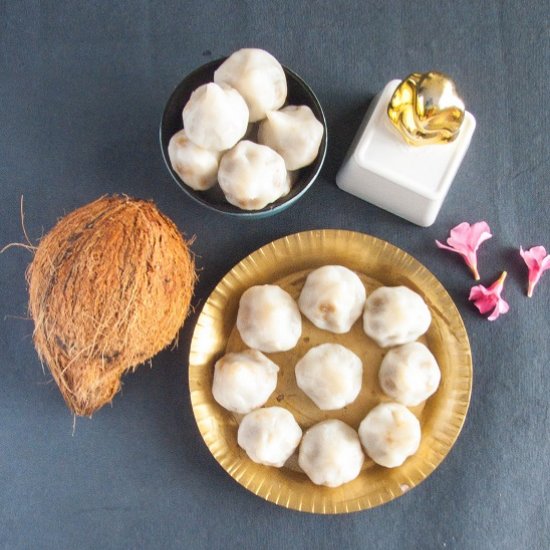 Steamed Coconut and Jaggery Modak