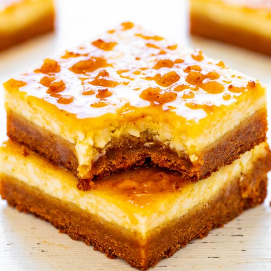 Crème Brûlée Cheesecake Bars