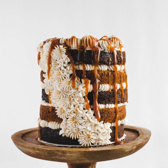 Pumpkin Chocolate Layer Cake