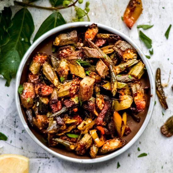 Smoky Cajun Baked Okra