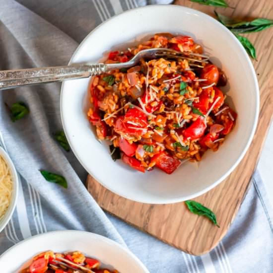 roasted tomato risotto