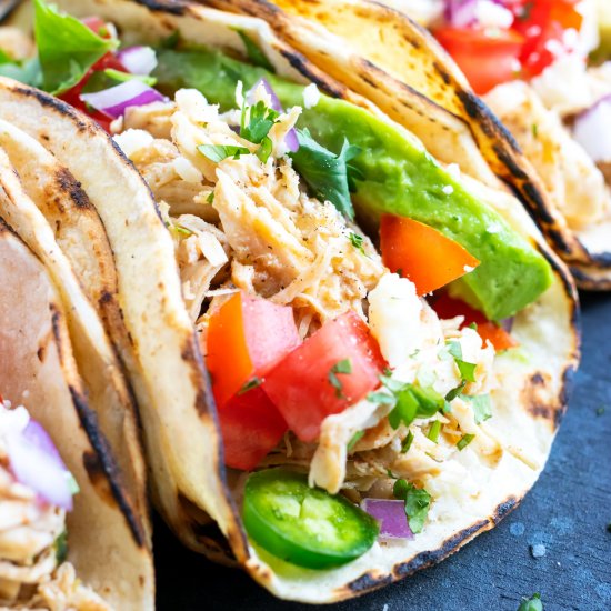 Easy Shredded Chicken Tacos