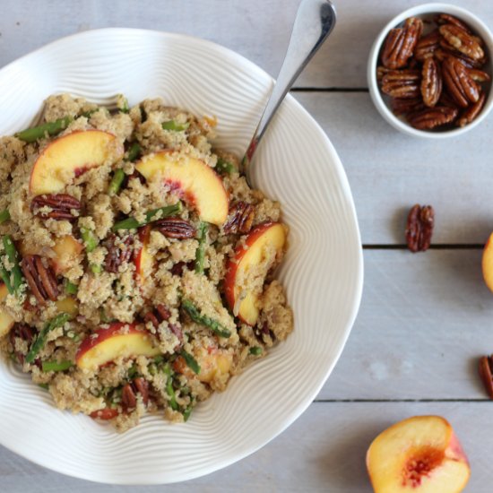 Asparagus Peach Quinoa Salad