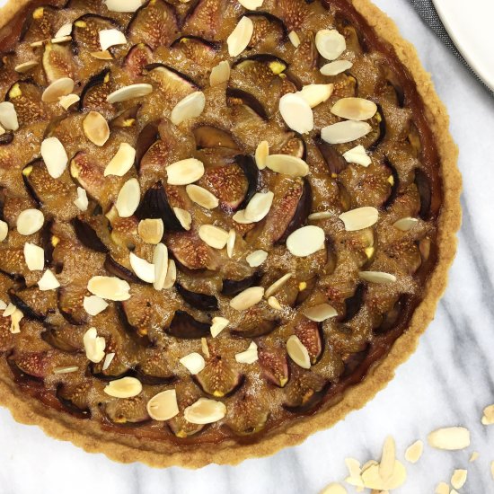 Fig Tart With Hazelnut Praline