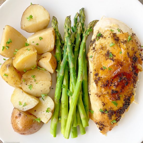 Crockpot Rotisserie Chicken Dinner