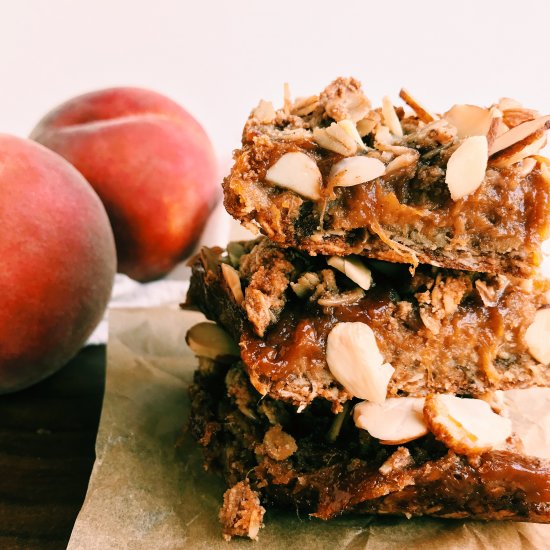 Spiced Peach Crumble Bars