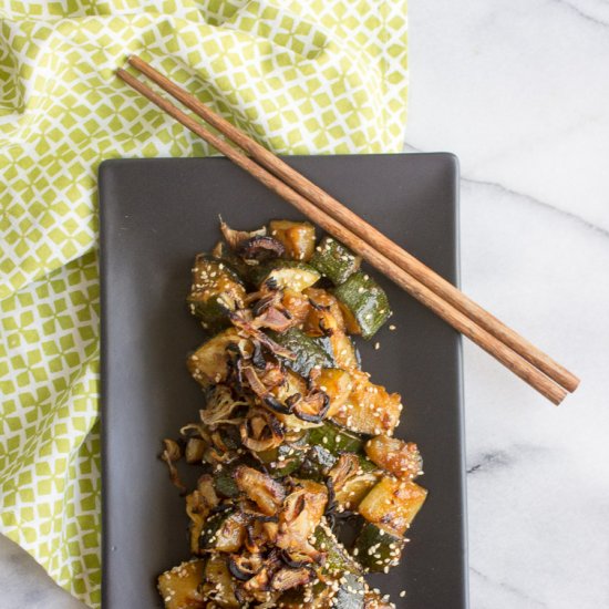 Miso Glazed Squash