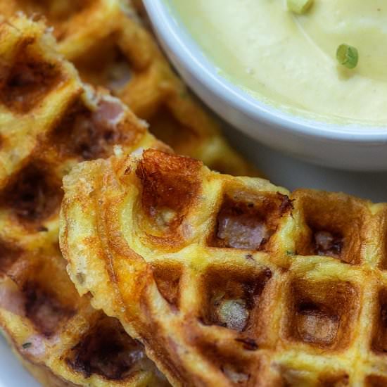 HOT HAM & CHEESE CHAFFLES