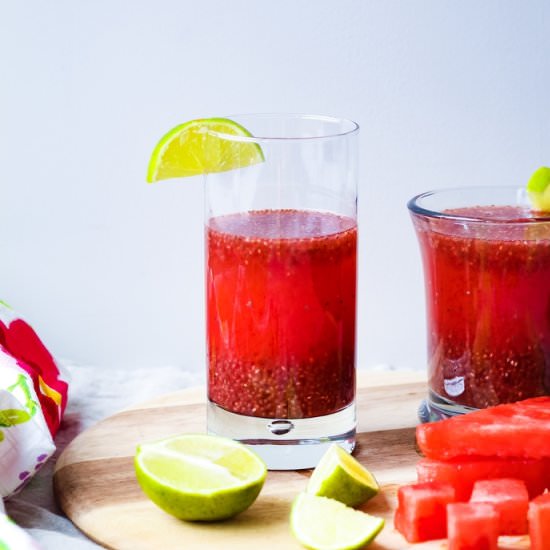 Watermelon Lime Chia Fresca