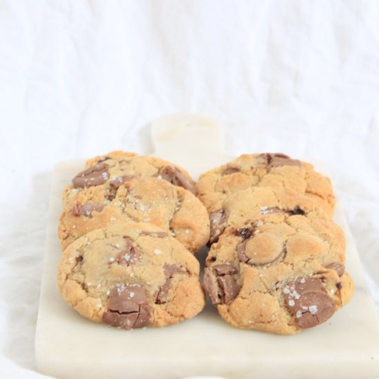 Salted Milk Chocolate Chunk Cookies