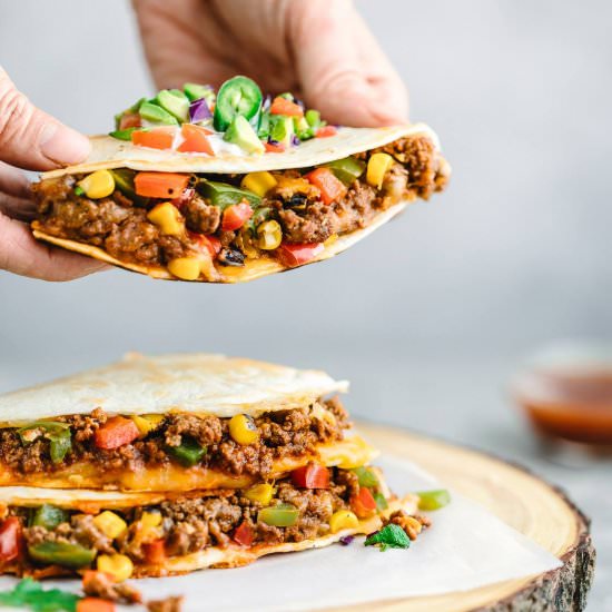 Ground Beef Quesadilla