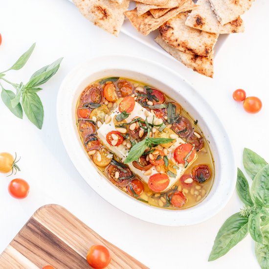 Easy Baked Feta with Tomato & Honey