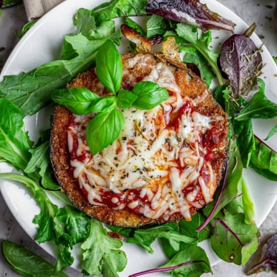 Pan-Fried Eggplant with Mozzarella