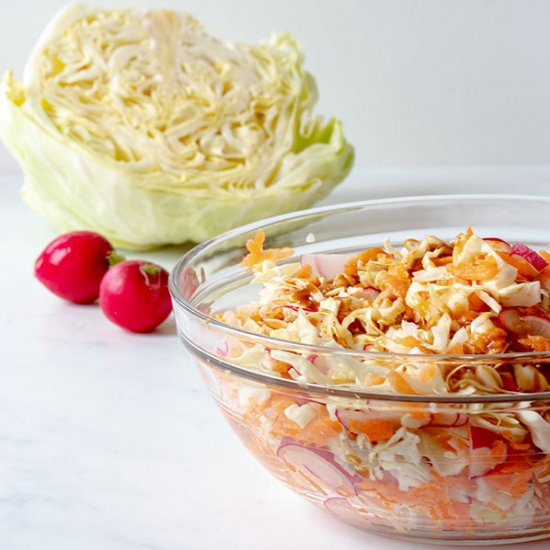 Cabbage Salad and Teriyaki Dressing