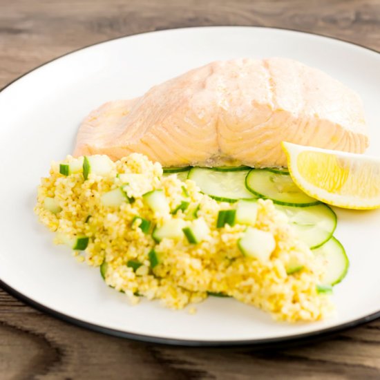 Poached Salmon Recipe with Cucumber