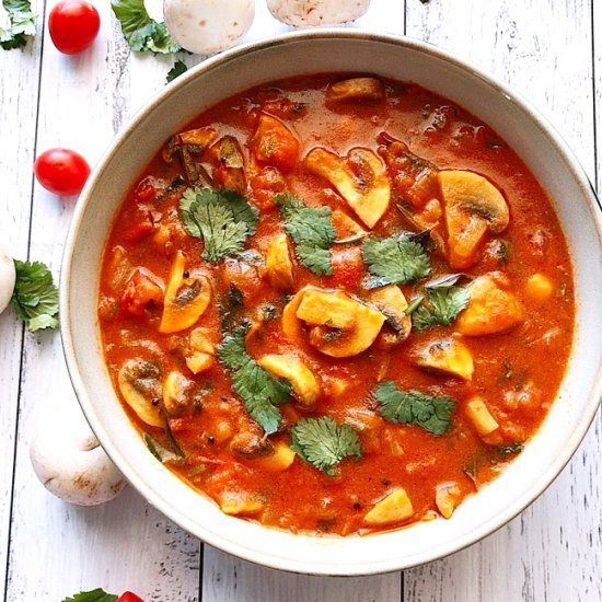 Best Mushroom Tomato Curry