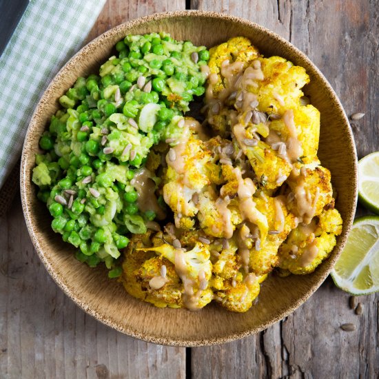 Roast Cauliflower &Tahini Dressing