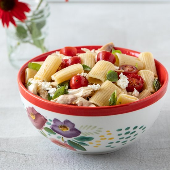 Caprese Chicken Pasta Salad