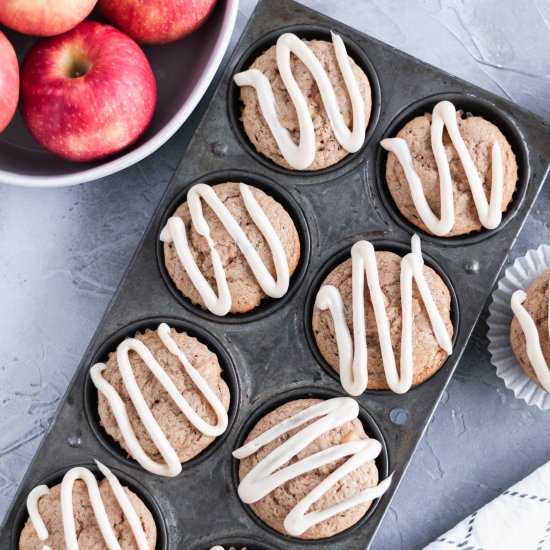 Apple Muffins w/ Cream Cheese Glaze