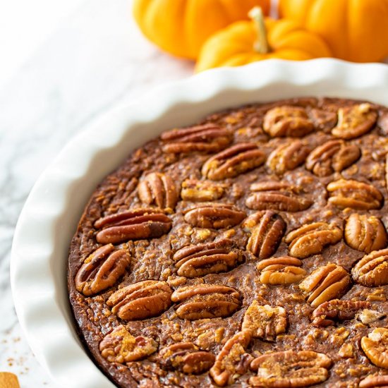 Pumpkin Spice Baked Oatmeal