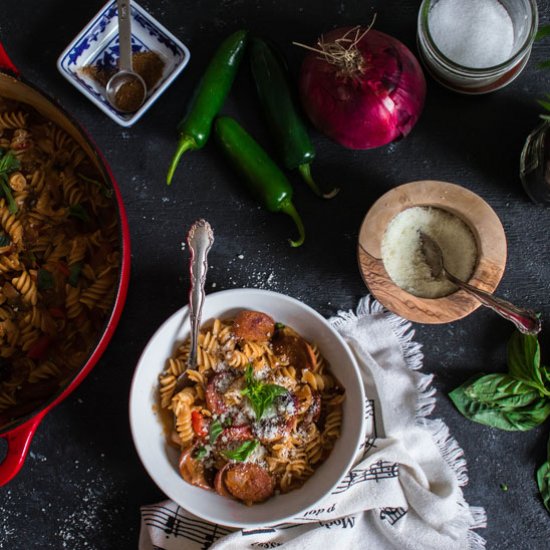 One-Pot Cajun Chicken Sausage Pasta